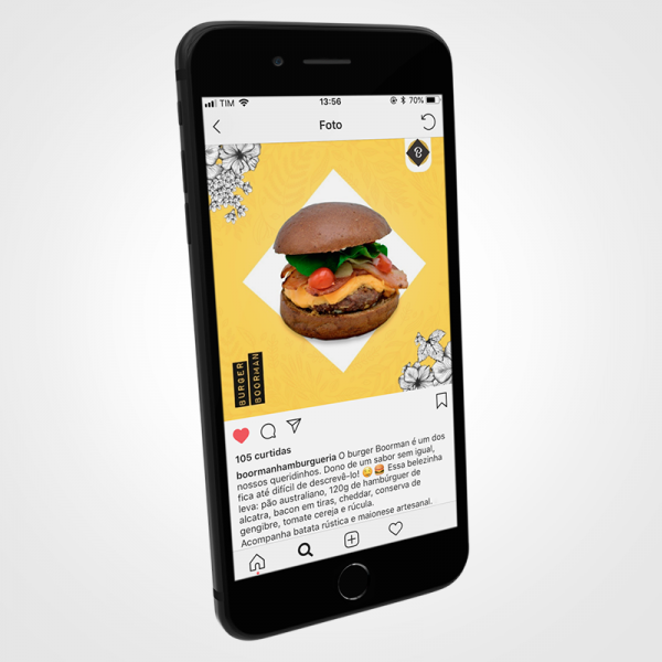 Gestão de Redes Sociais Boorman Hamburgueria